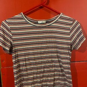 Stripped Cortton On Crop top.